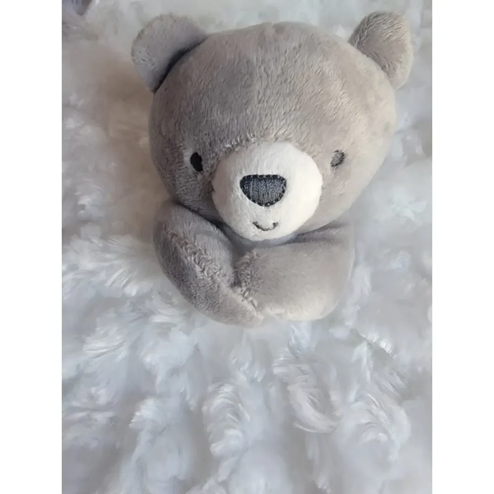 Carter's Just One You Gray Bear Clouds Security Blanket White Lovey Hugging